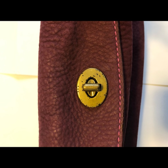 Vintage Coach Deep Plum Suede Hobo Bag - Picture 6 of 7